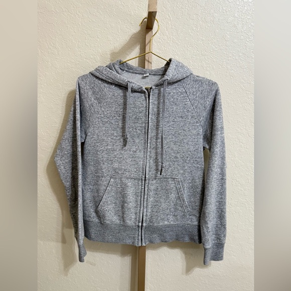 Uniqlo Grey Cotton Blend Hooded Zip-Up Jacket – Women’s Size S - Picture 2 of 4